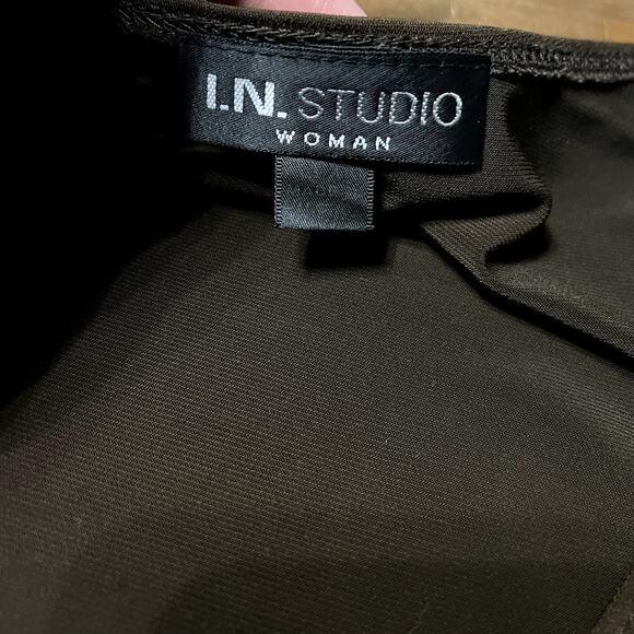 Vintage Y2K IN Studios Brown Beaded Top Size 1X - Picture 3 of 5